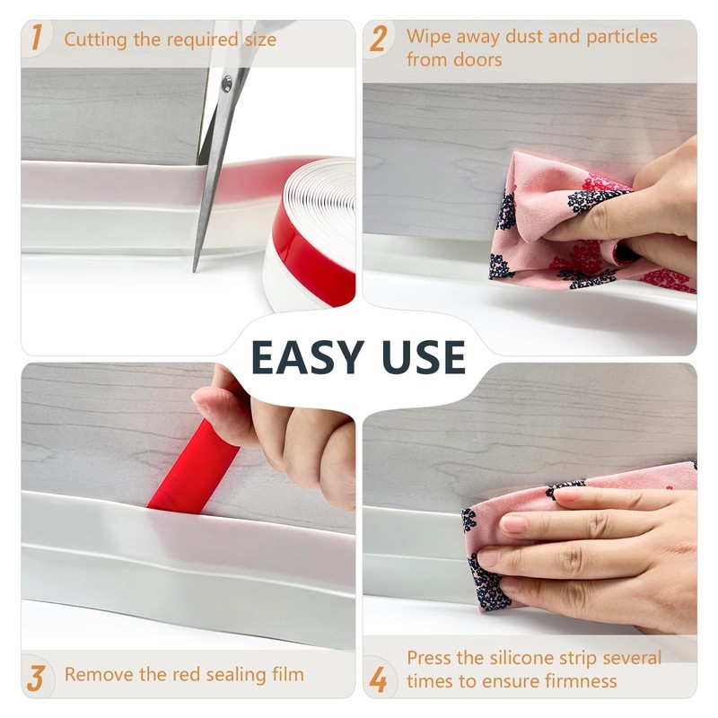 【2025 New Upgrade】 Wide Silicone Weather Stripping Door Seal with