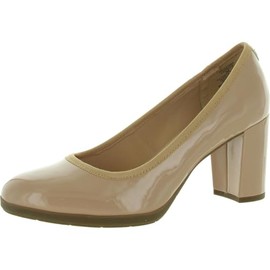 Anne Klein Womens Castana Slip-On Flex Fit Block Heels Taupe 9 Medium (B,M), Nude, 9