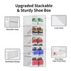12 Pack Shoe Organizer Storage Bins, Clear Plastic Stackable Shoe