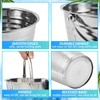 Hicarer 12 Pcs Stainless Steel Pet Bucket 1.5 Quart Heavy