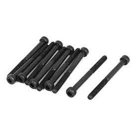 IIVVERR M4 x 0.7mm DIN 912 Alloy Steel Hex Head Key Bolts Socket Cap Screws 10 Pcs (M4 x 0.7mm DIN 912 Acero de aleación de cabeza hexagonal Tornillos de cabeza hueca 10 pcs