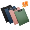 souG 4 Pcs Foldable Clipboard, 360 Degree Cover Clipboard File