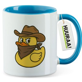 Huuraa Cup Bandit Rubber Duck Gift Cup Blue 330ml Bandit Rubber Duck Gift idea