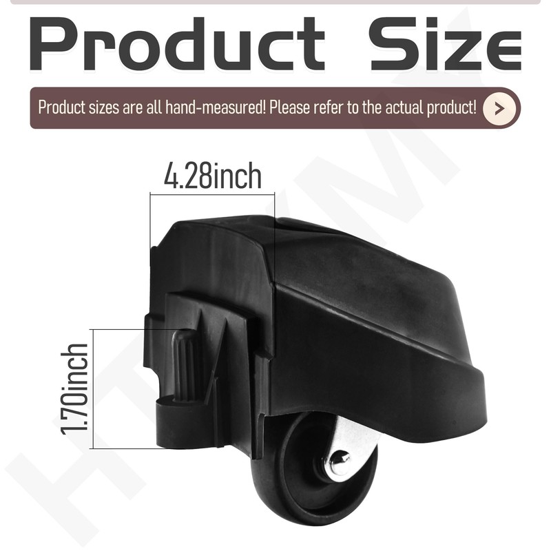 4-Pack 12388 Foot & 12293 Wheel Vacuum Caster Replacement Kit