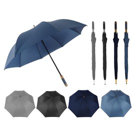 ANGIX Golf Umbrella, Windproof, Extra Large Oversized Umbrella with Straight Handle, Rainproof with UV Protection, Automatic Open, Wind Resistant Stick Umbrellas for Women & Men (Navy Blue)