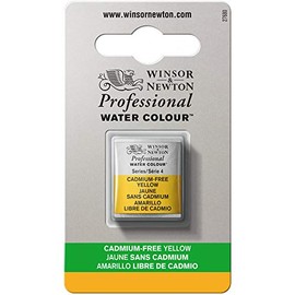 Winsor & Newton Professional Water Colour Paint, Half Pan, Cadmium-Free Yellow