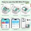 Portable Sticky Label Printer, Wireless Small Label Printer, Portable Thermal