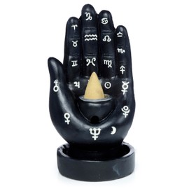 Puckator Mantric Hand/Tarot Hand Palm Backflow Incense Burner - Home Zen Meditation Decor Accessories - Incense Waterfall Cone Burner - Spiritual Feng Shui Goth Relaxation Gifts Gift - Desk Ornaments