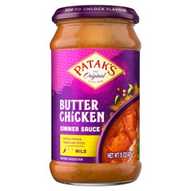 Patak's Butter Chicken Simmer Sauce with Tomato, Cream & Spices, No Artificial Flavors, Gluten-Free, Vegetarian, 15 Ounce (Pack of 3)