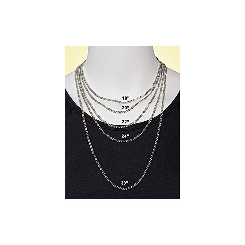 Men's Stainless Steel Stack Plate Dumbbell on Linked Chain Necklace-Phil