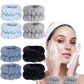 Taocar 8pcs Wrist Bands For Washing Face, Face Washing Wristbands, Arm Wrist Towels For Washing Face, Spa Face Wash Wristbands, Absorbent Wristbands For Washing Your Face, Stretchy Wrist Wash Bands