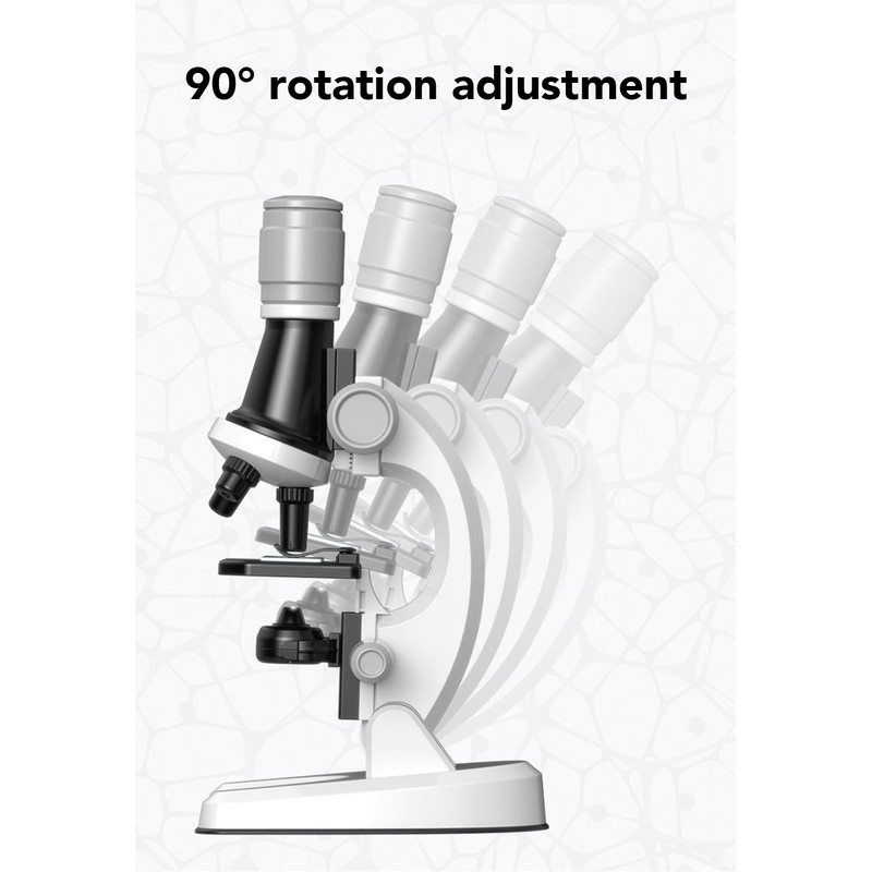 Kids Microscope Kit LED 1200X Microscope with Specimen Slides Science