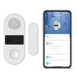 IHSENO Tuya Door&Window Alarm, 130dB Door and Window Sensor for Home Security/Kid Safety/Pool Safety, 2.4GWifi Door Sensor with Alarm Light Compatible with Smart Life &Tuya Smart (1)