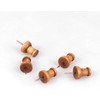 120 Pcs Wood Push Pins, Walnut, Standard, Wooden Thumb Tacks