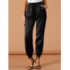 Allegra K Women's Drawstring Elastic Waist Athleisure Pants Ankle Length