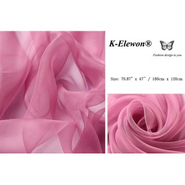 K-Elewon Solid Color Silk Feeling Scarf Fashion Scarves Wrap Long Lightweight Shawls for Women H01-06