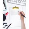MSDADA Writing Case with Golden Metal Clamp, Acrylic Transparent Clipboard