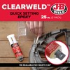 J-B Weld ClearWeld 5 Minute Epoxy, Clear, Syringe, 2 Pack,