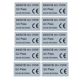 Varstrom 36V 250W Middle Motor Stickers, Pack of 10, Waterproof CE Labels, Legal Stickers, Compatible with Bafang BBS01B BBS02B BBS-HD Middle Motor for Electric Bicycle Conversion Kit