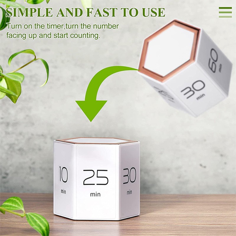 Hexagon Digital Clock Timer Magnetic Cubes Timer Kitchen Hexagon Flip