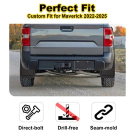 No Drilling Mud Flaps for Ford Maverick 2022-2025 Accessories Splash Guard Mudflaps Front Rear Mudguard Kit, 4-Piece Set