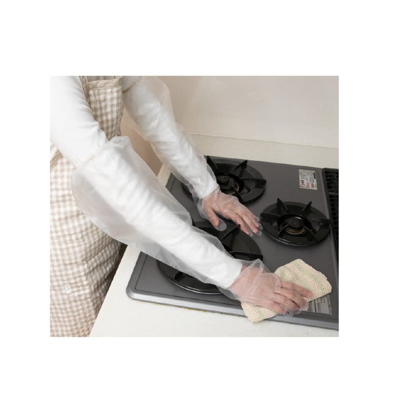 Quinn Polyethylene Long Gloves, 6 Pieces, One Size Fits Most