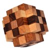 Cube Chequered Interlock 3D Puzzle, Puzzle Wood Designer Puzzle, IQ