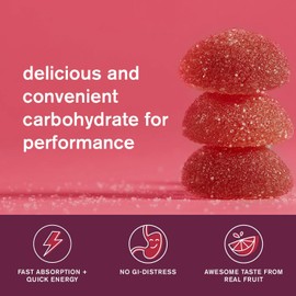 Skratch Labs Skratch Labs Energy Chews | Energy Gummies for Running, Cycling, and Sports Preformance | Energy Gel Alternative | Raspberry (10 Pack) | Gluten Free, Vegan