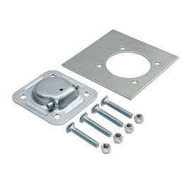 Pit Posse 11005K-4 Cargo Trailer Recessed Pan D Ring Floor Rope Anchor Tie Down - 6,000 Lbs. Breaking Strength - 4 Mountings Points - with Washers & Mounting Hardware[4 Pack]