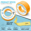 TAPEWELL Yellow Gas Teflon Tape, Pipe Thread Sealant, 260" Length