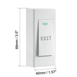 sourcing map Door Opener Button Push to Exit Resettable NC/NO/COM Switch for Access Control 89 mm x 40 mm Panel 250 V 10 A