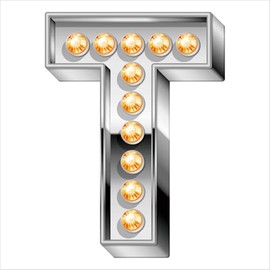 Kidstique | Large Flat Cardboard Cut Out Letters, Numbers | Various Rendered Designs, Patterns, and Color | Custom Decorative Letters & Numbers | Waterproof | (Silver Vanity Light, 48inches)