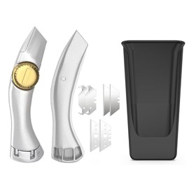 Heavy Duty Roofing Knife, Unility Knife, Roofing Tools Box Cutter with Holster for Cardboard, Boxes and Cartons, Indoor Outdoor Use (2 pack)