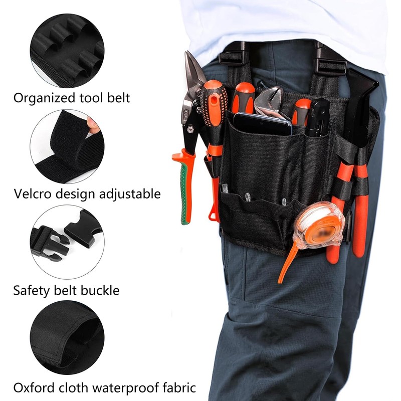 Tool Bag Waist with Belt Clip Electrician Tool Belt Belt