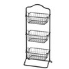 Simple Houseware 3-Tier Rigid Wire Market Fruit Basket Stand, Black