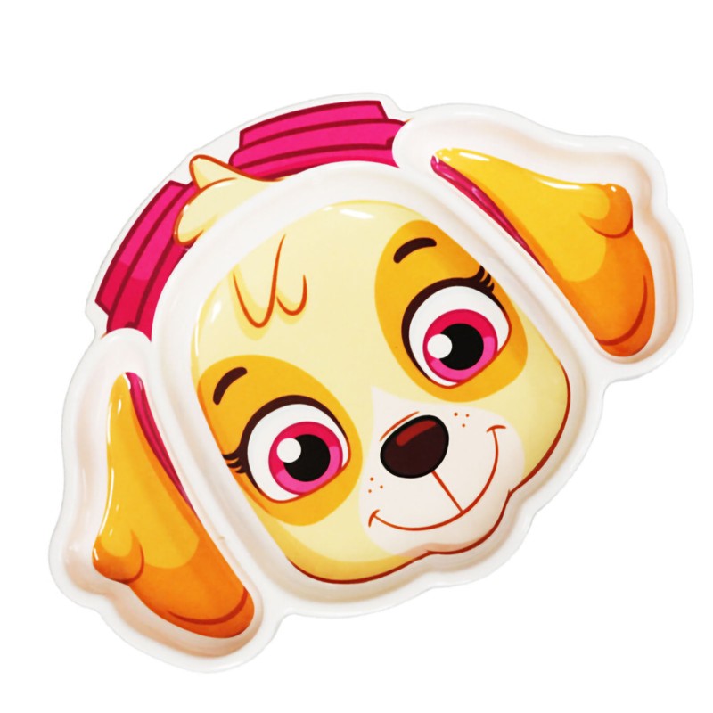 Kids Food Plate Divided Cute Lightweight Easy to Clean Cartoon