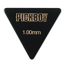 Pickboy Bass Pick, Triangle, black, Cellulose, 1.00mm, 10 picks
