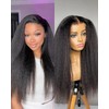 4x4 Closure Human Hair Wig Yaki Straight HD Lace Closure
