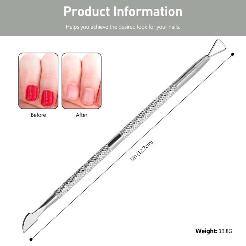 4 Pack Stainless Triangle Gel Nail Polish Remover ，Nail Cuticle