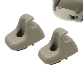 Icyhaws - Clip de retención para visera solar compatible con D0dge Ram 2009-2021 1500 2500 3500 4500 5500, soporte de gancho de visera de plástico reemplaza 1HS09BD1AA, gris