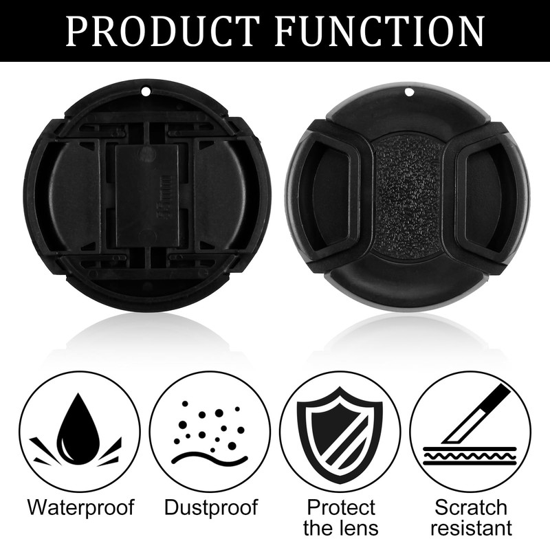 Lens Cap with Holder, Anti-Lost Rope for Nikon D3000 D3100