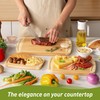 Bamboo Cutting Board Set Non Slip Feet Over Sink Tablas