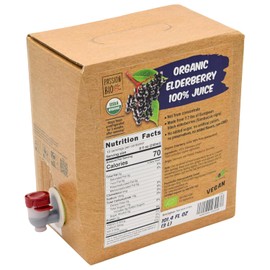 PassionBio - Passion Bio Jugo de saúco orgánico, no de concentrado, 101.4 onzas líquidas - 3 L - Top Quality