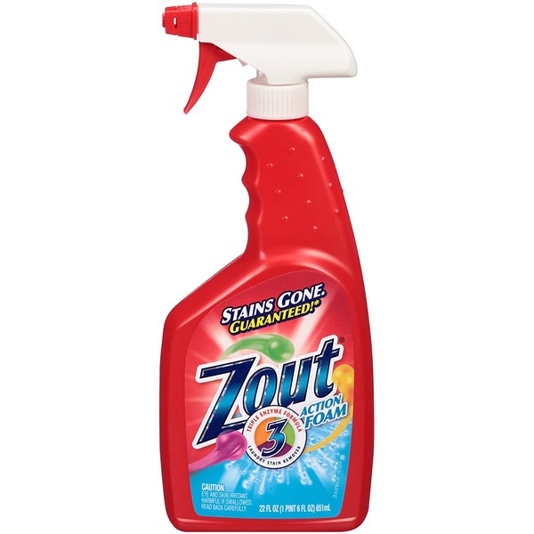 Zout Triple Enzyme Formula Laundry Stain Remover Foam, 22 Fl Oz (Pack of 1)