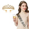 Birthday Crowns Sash Gold Crystal Tiara for Birthday Party Women