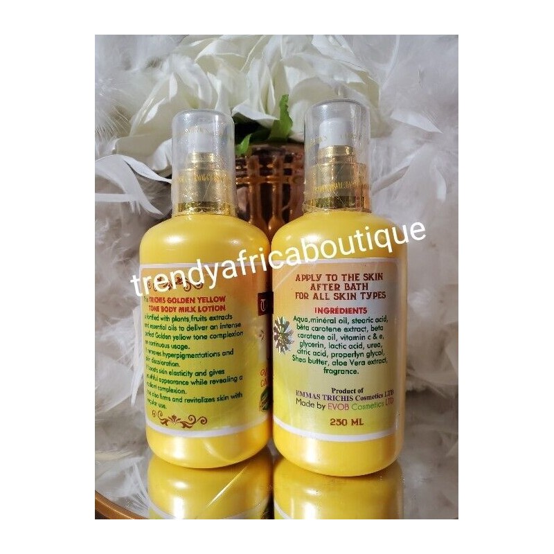 Trichis GOLDEN yellow Tone Body Milk 250ml X 1 Xtra