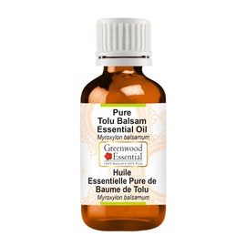Greenwood Essential Pure Tolu Balsam Essential Oil (Myroxylon balsamum) 100% Natural Therapeutic Grade Steam Distilled for Personal Care 30ml (1oz)