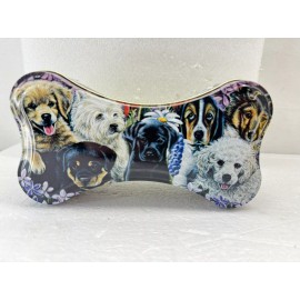 Puppy Meadow SM Bone Shaped Tin