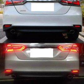 Unbranded Red LED Rear Taillight Brake Stop Lamps Kit For 2018 2019 2020 2021 Toyota Camry