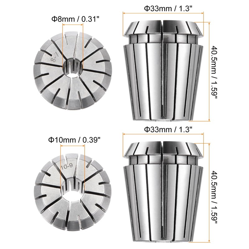 QUARKZMAN ER32 10 mm 8 mm Collets High Precision 0.008